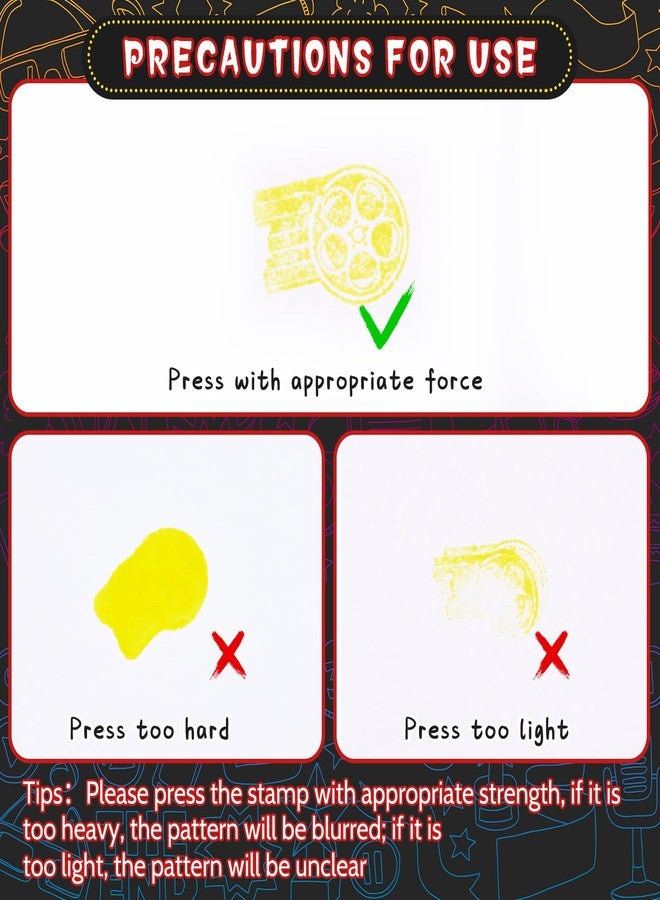 Qilery 60 Pcs Movie Night Party Favors Movie Night Stampers Birthday Party Supplies Goody Bag Stuffer Filler Friends Theme Favors Decorations Prizes - Image 4